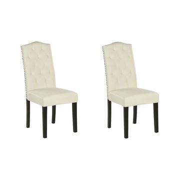 Lot de 2 chaises de salle à manger en Tissu Traditionnel SHIRLEY