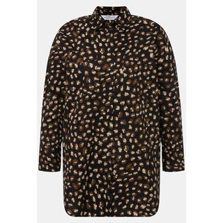 Studio Untold  Camicia dal taglio oversize con collo da camicia, maniche lunghe e stampa leopardata 