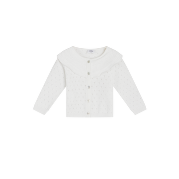 Kinder Strickjacke Pen white