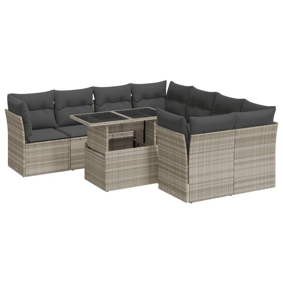 set di divani da giardino Polirattan