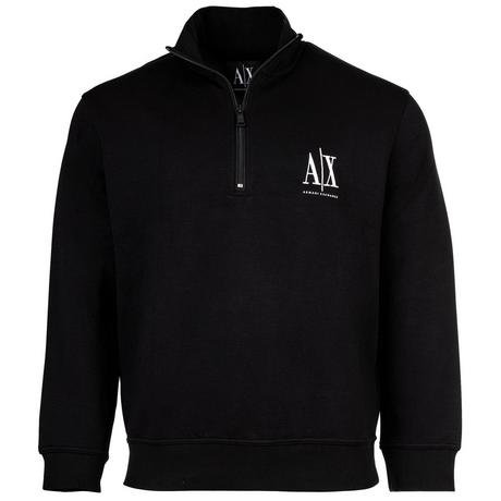 Armani Exchange Bequem sitzendes Sweatshirt mit Viertelreissverschluss  