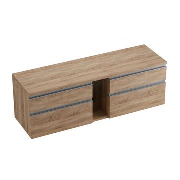 Mobile sospeso per il bagno 150 cm Naturale chiaro - MAGDALENA II