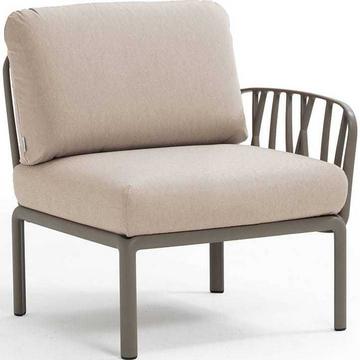 Salotto da giardino Komodo elemento terminale beige marrone