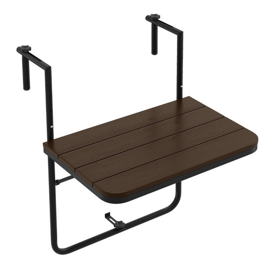 Northio Table de Balcon Suspendue Pliable avec Hauteur Réglable en HIPS  