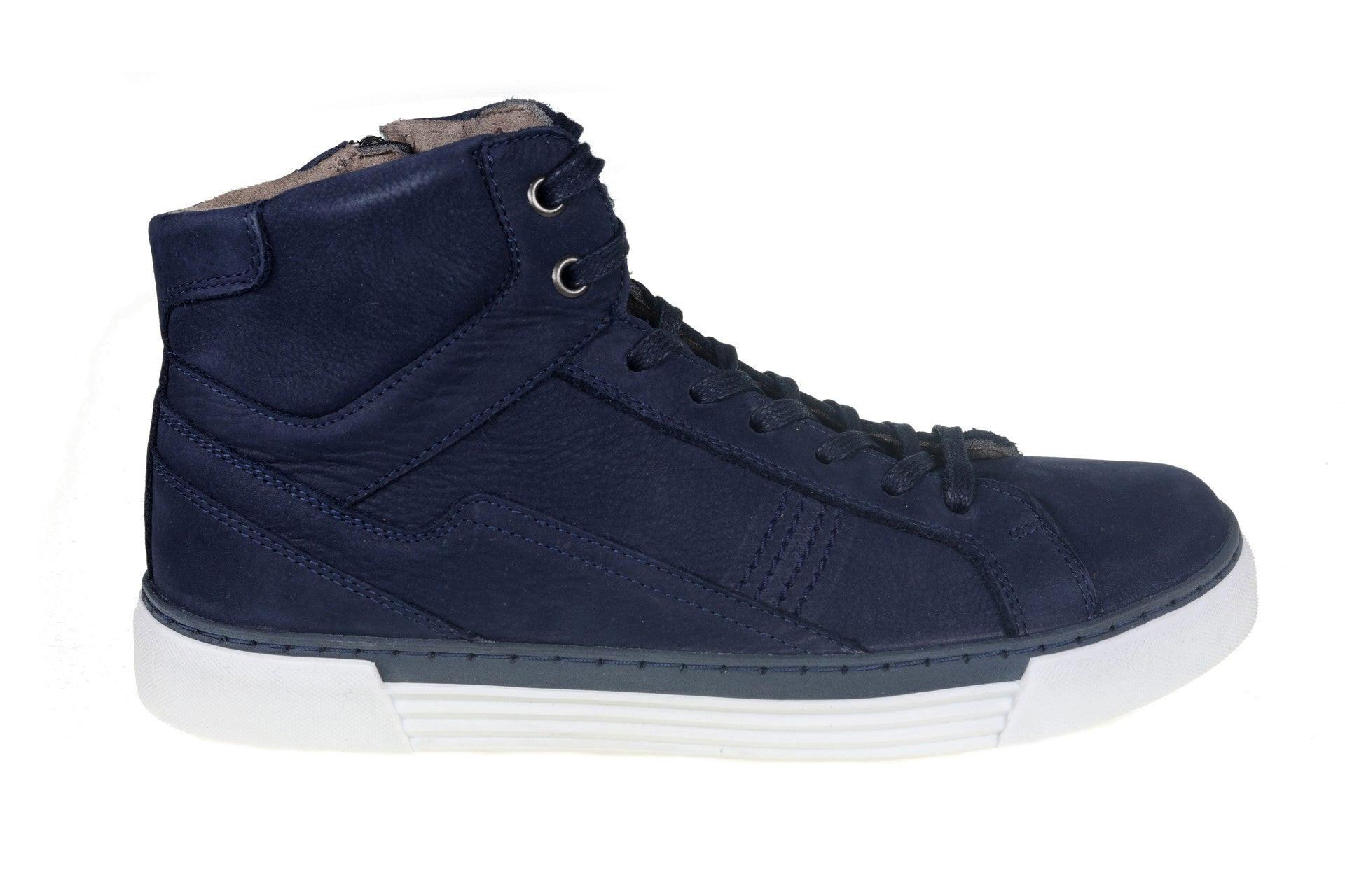 Image of Nubuk Stiefelette Unisex Blau 44.5