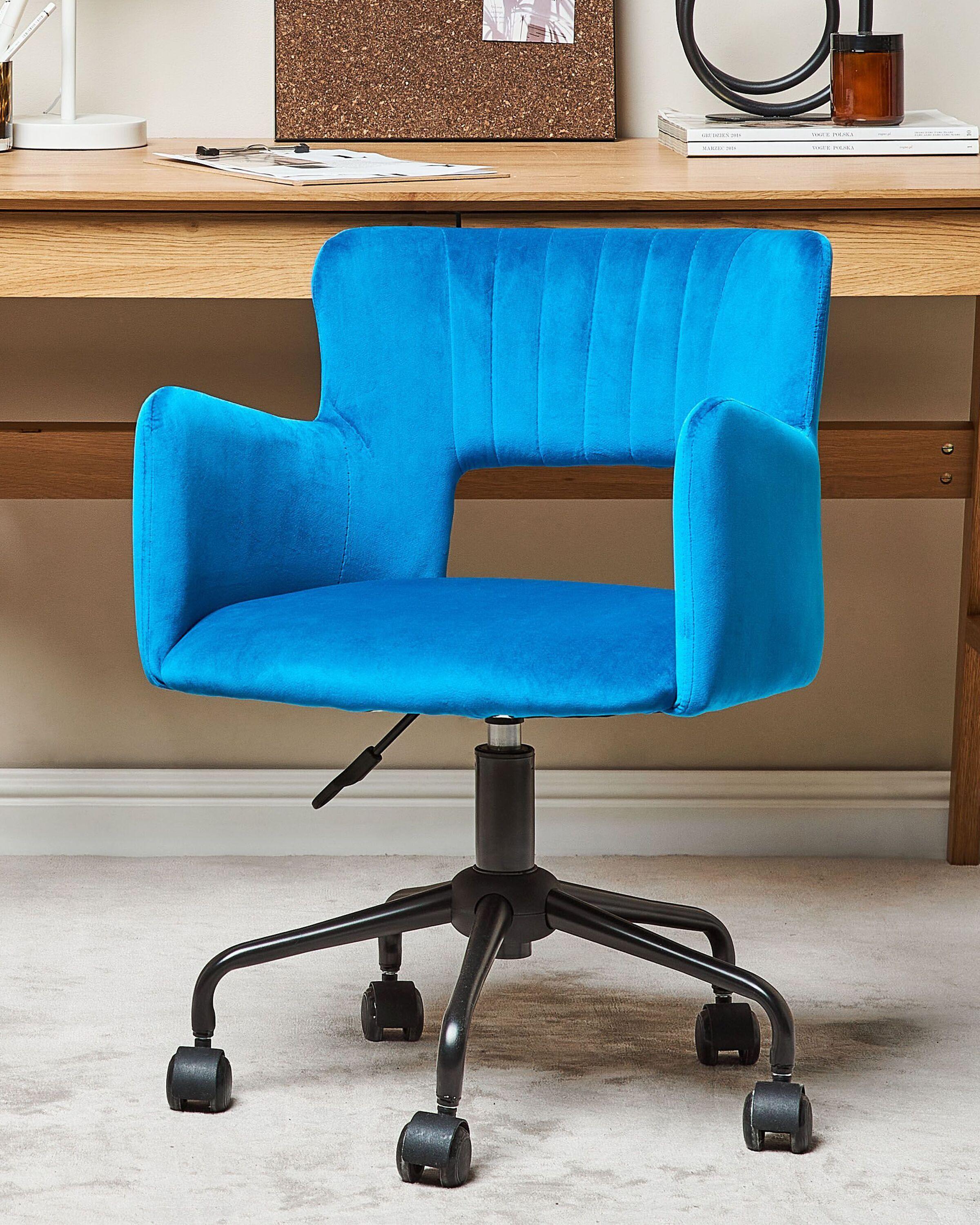 Beliani Chaise de bureau en Velours Moderne SANILAC  