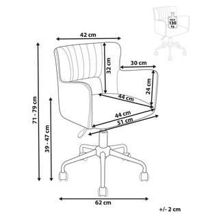 Beliani Chaise de bureau en Velours Moderne SANILAC  