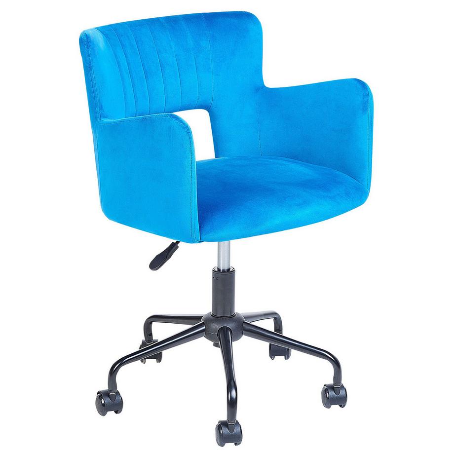 Beliani Sedia da scrivania en Velluto Moderno SANILAC  