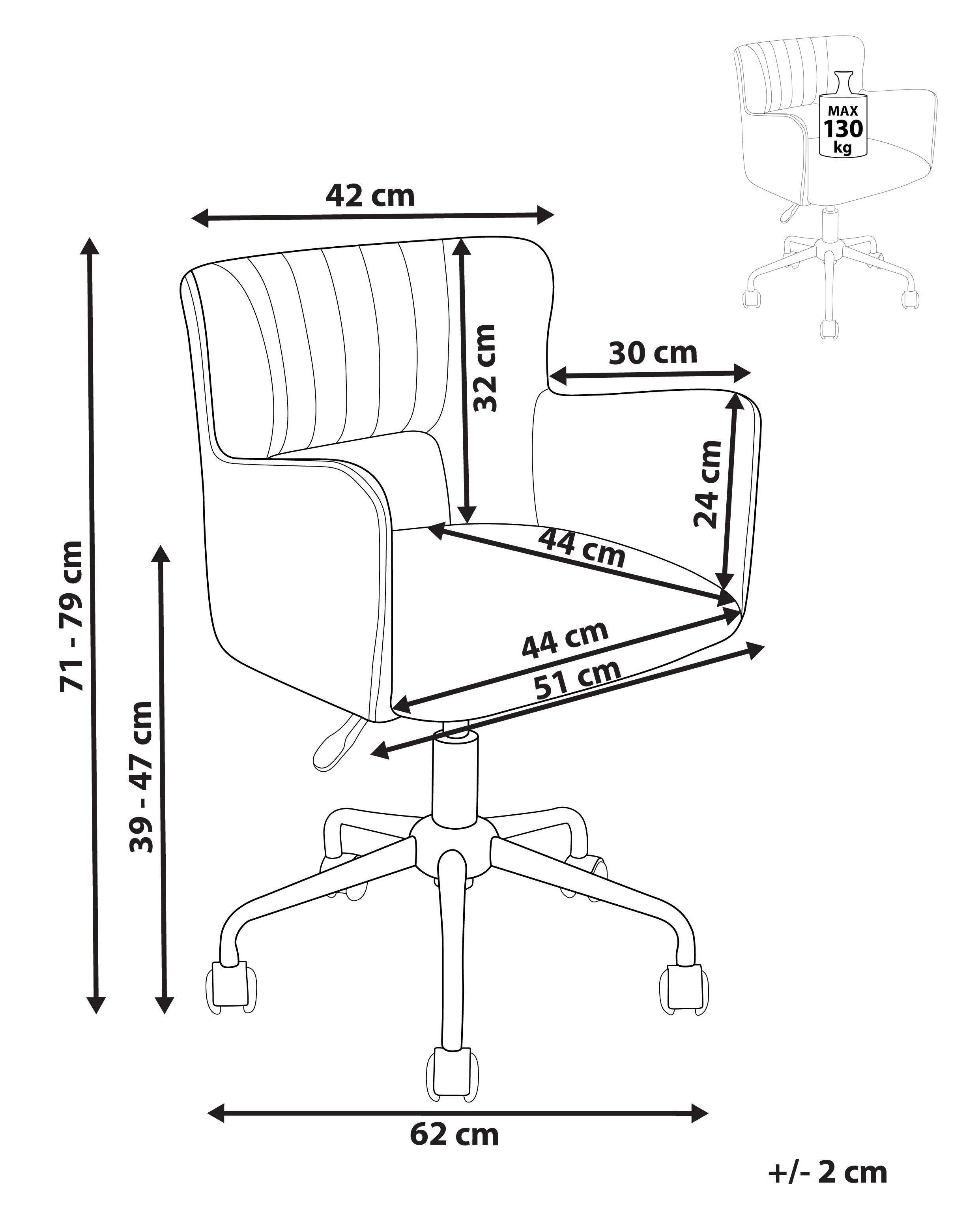 Beliani Chaise de bureau en Velours Moderne SANILAC  