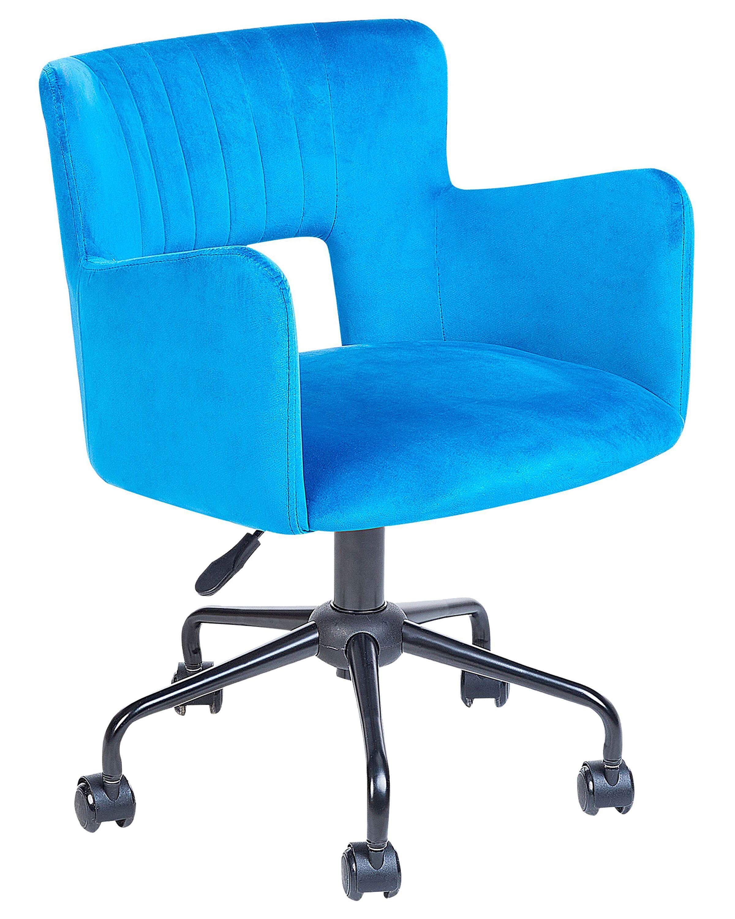 Beliani Chaise de bureau en Velours Moderne SANILAC  