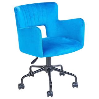 Beliani Chaise de bureau en Velours Moderne SANILAC  