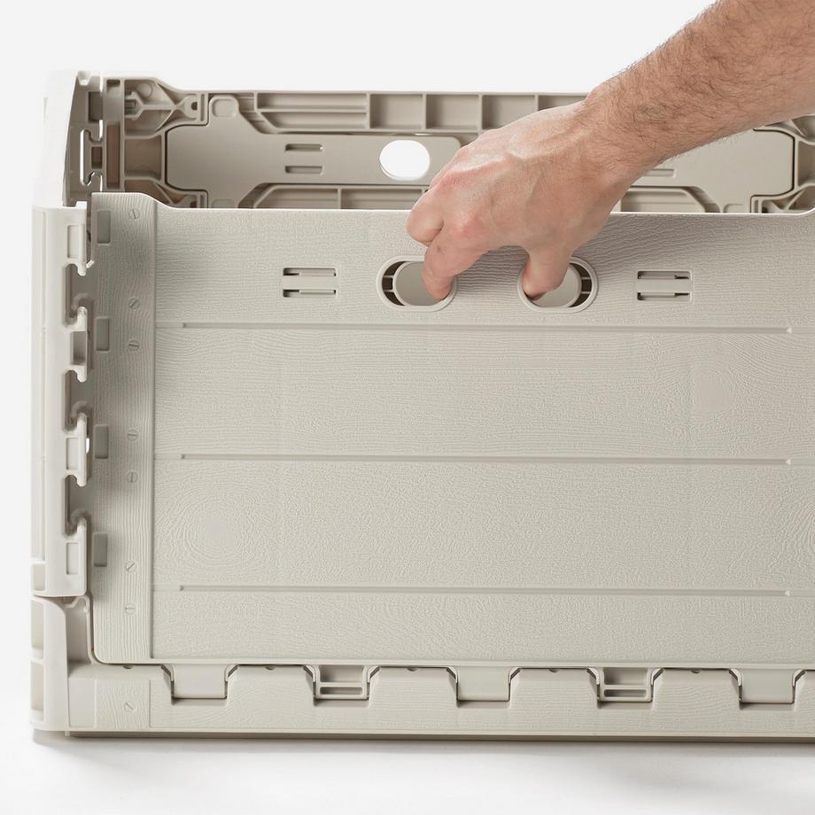 QUECHUA  Aufbewahrungsbox faltbar mit Holz-Tischplatte 49 l 