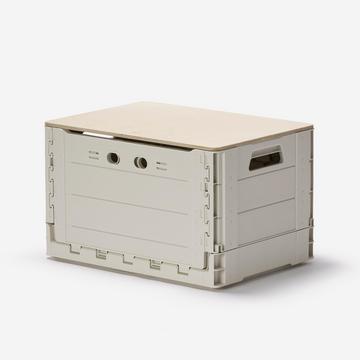 Aufbewahrungsbox faltbar mit Holz-Tischplatte 49 l