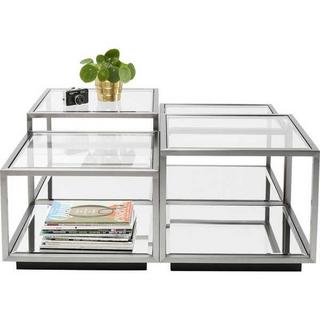 KARE Design Table basse Luigi argent (lot de 4)  