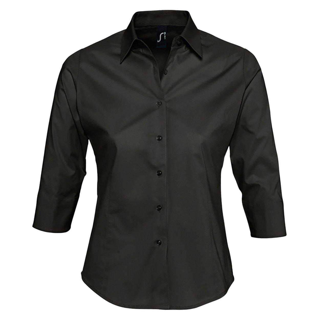 Image of Effect Bluse Arbeitsbluse, 34ärmel Damen Schwarz L