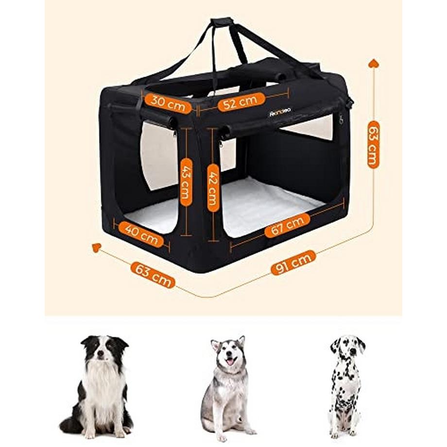 Pricenet  Sac de transport pliable XXL avec renfort métallique et fausse fourrure 