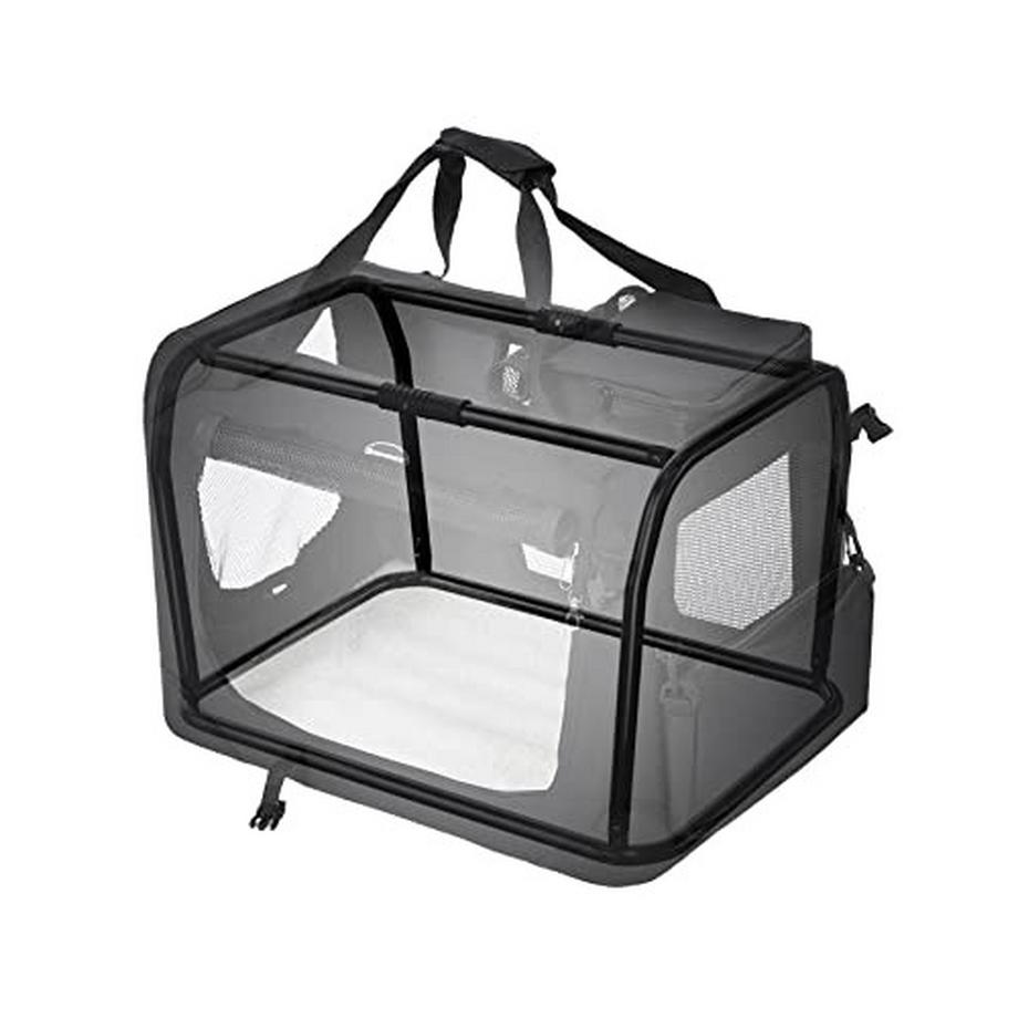 Pricenet  Sac de transport pliable XXL avec renfort métallique et fausse fourrure 