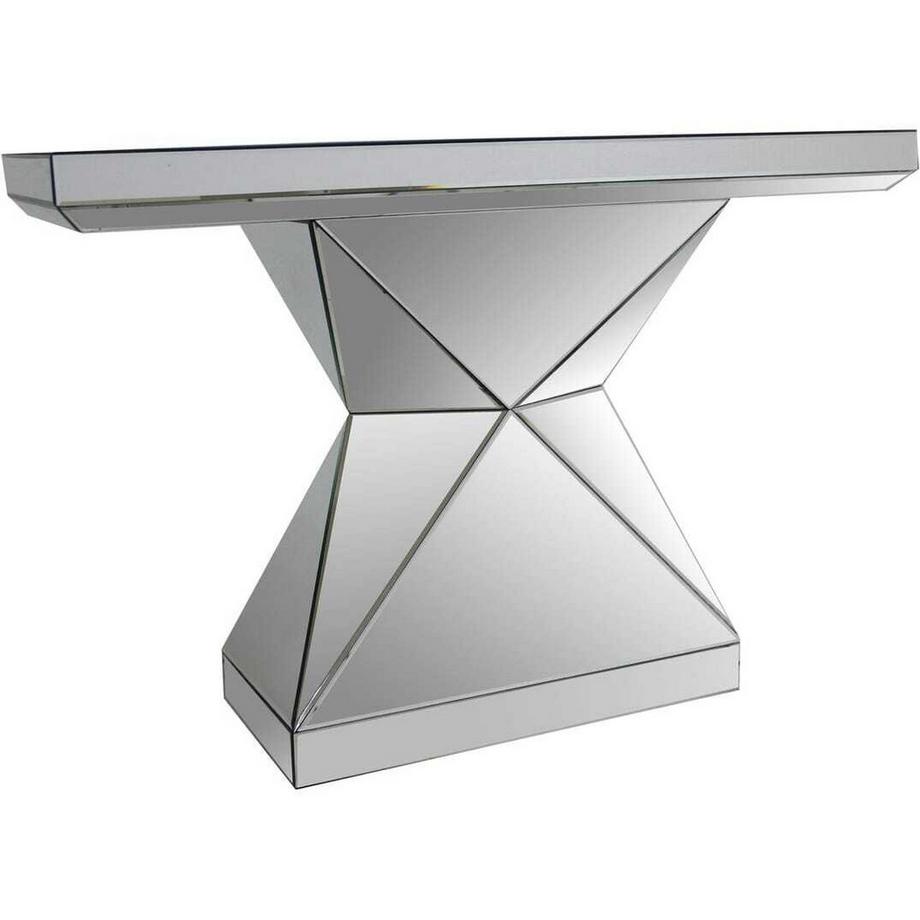 Konsolentisch Spiegelglas silber 120x36x81