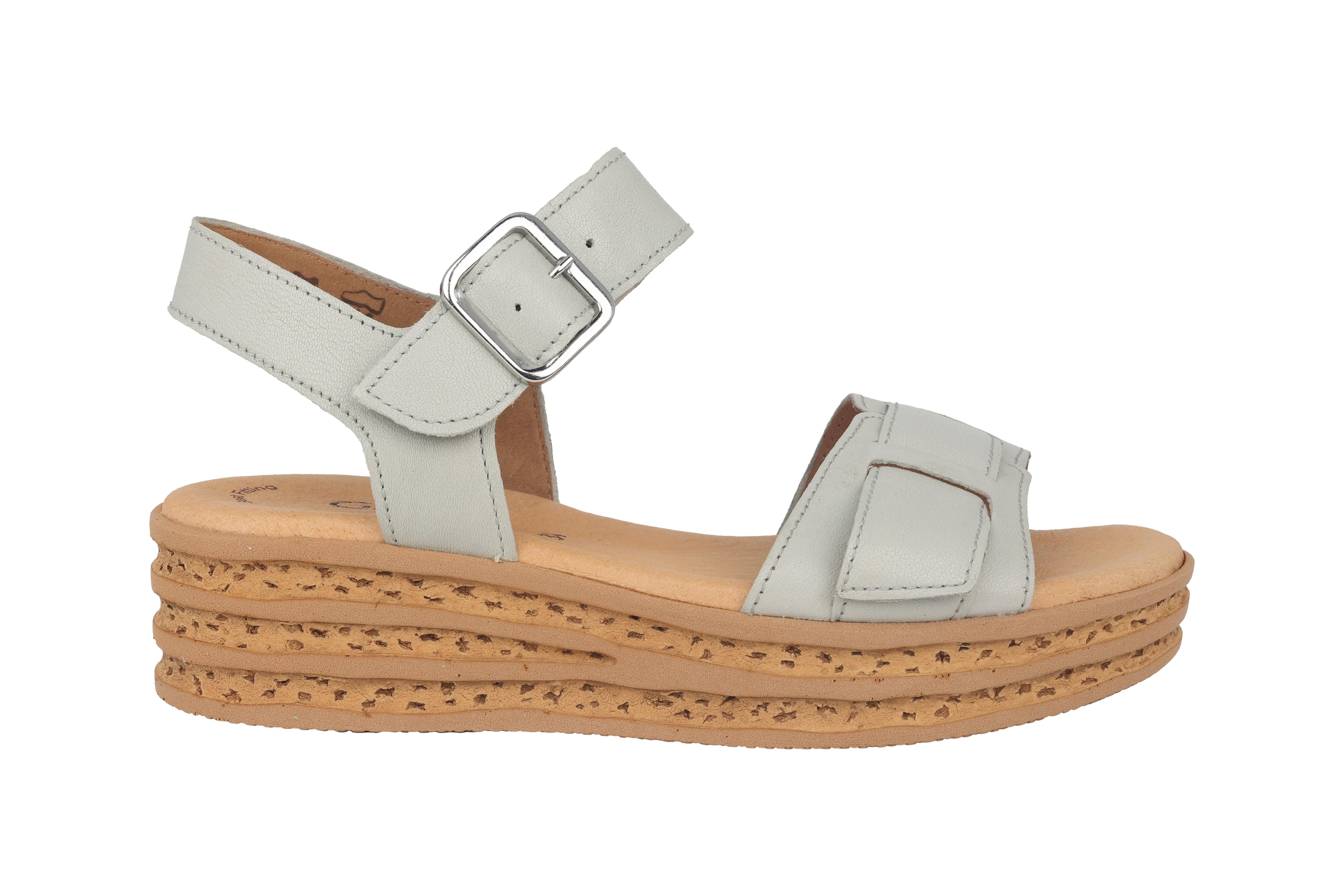 Image of - Leder Sandale Damen Offwhite 37