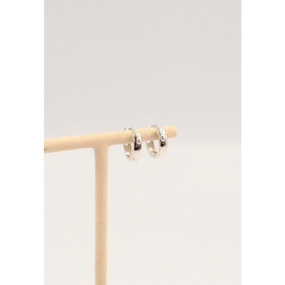 MUAU Schmuck  Creolen Weissgold 750 U-Profil Scharnier 15mm 