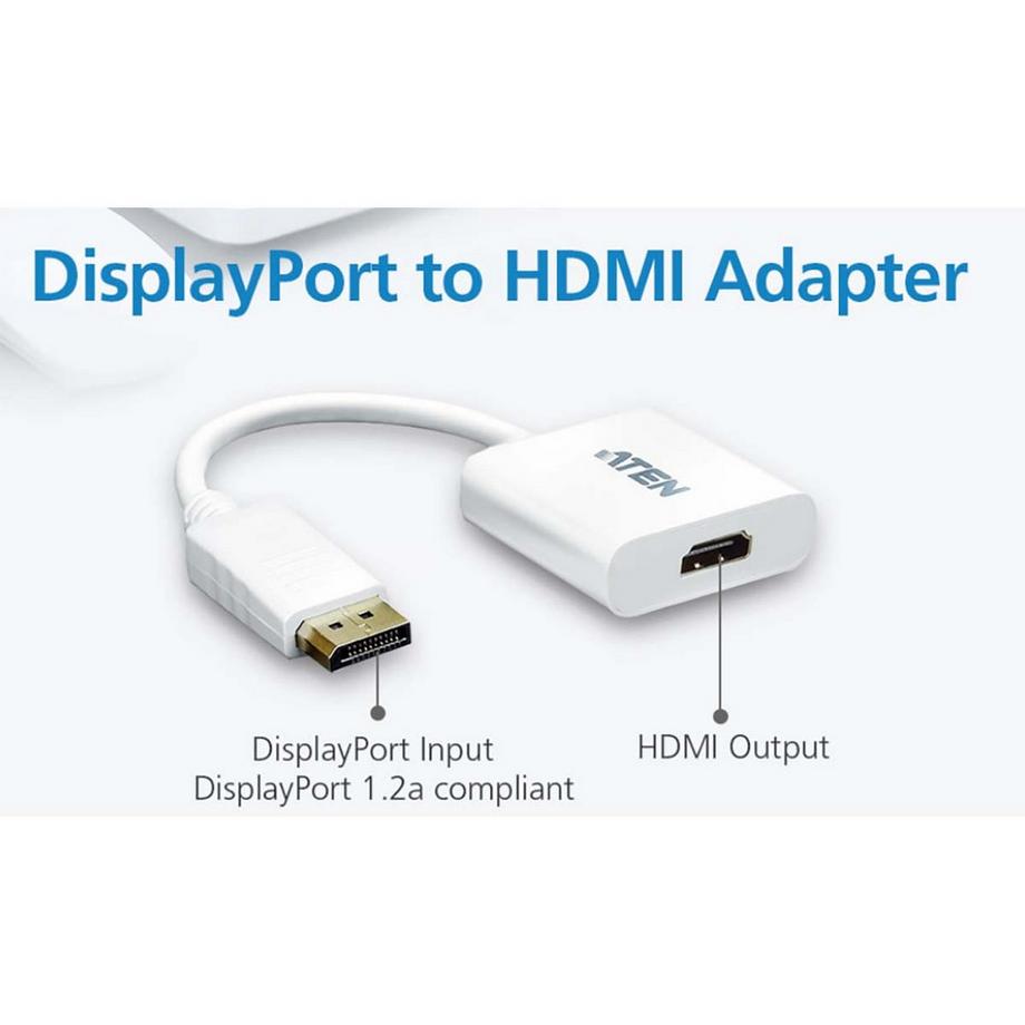 Nedis  Displaykabel DisplayPort-Stecker - HDMI-Buchse 0,15 m Weiß 