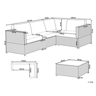 Beliani Set lounge pour jardin en Polyrotin Moderne AVOLA  