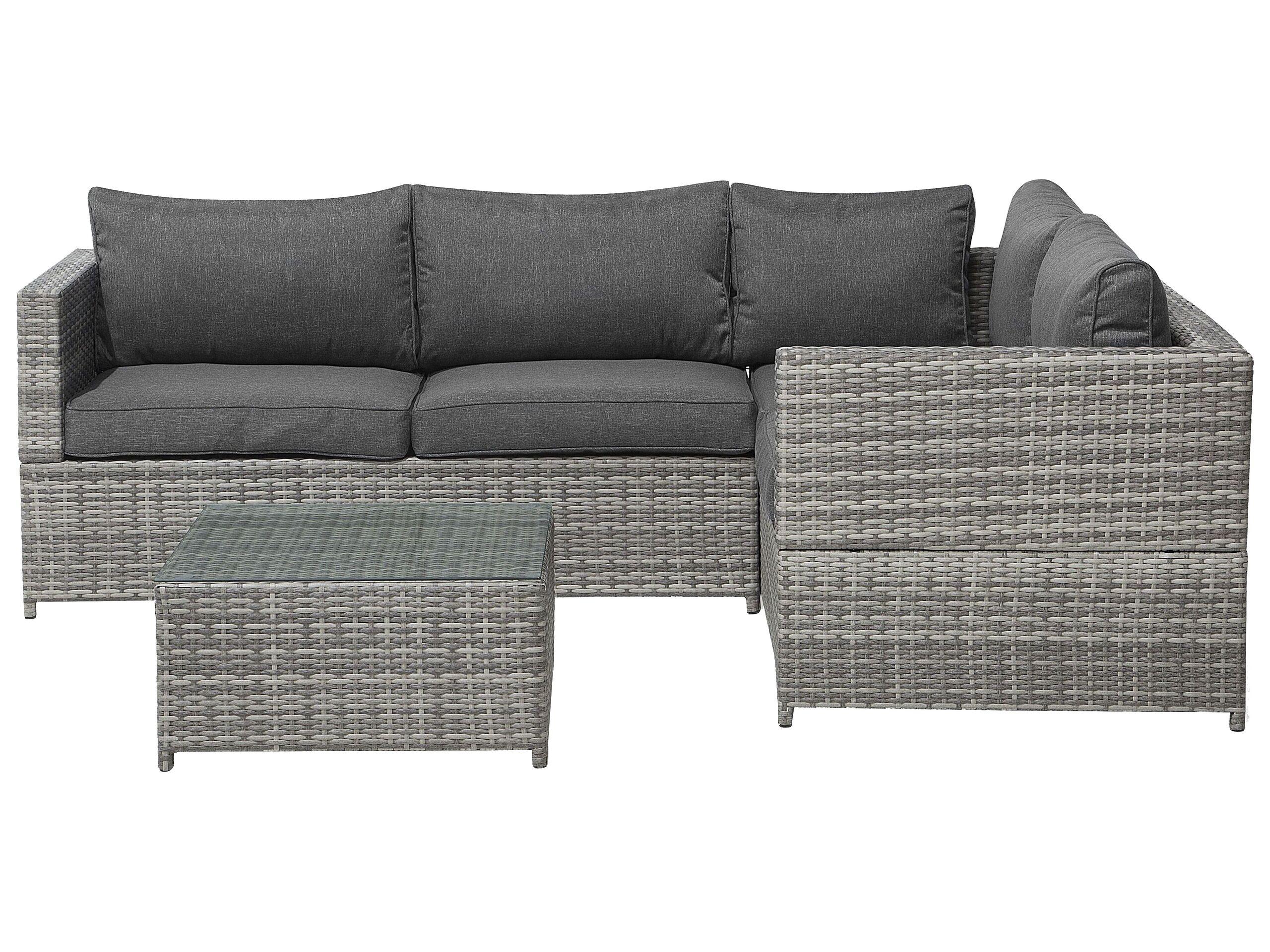 Image of Lounge Set aus PE Rattan Boho AVOLA Lounge Set aus PE Rattan Boho AVOLA