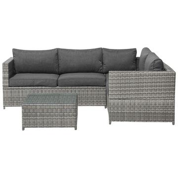 Set lounge pour jardin en Polyrotin Traditionnel AVOLA