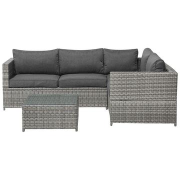 Lounge Set aus PE Rattan Modern AVOLA