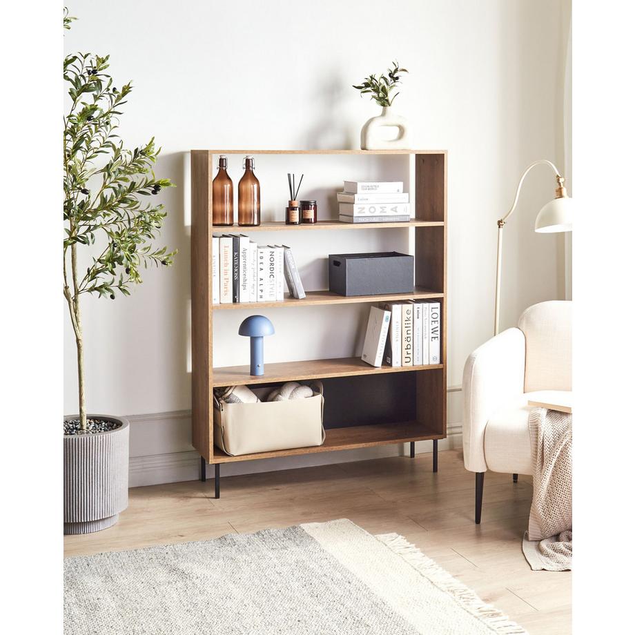 Beliani Libreria a 4 ripiani en Pannello di fibre (LDF) Minimalista NANTON  