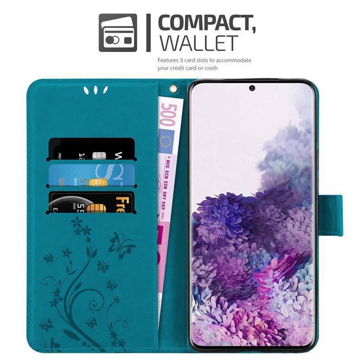 Cadorabo  Hülle für Samsung Galaxy S20 PLUS Blumen Design Magnetverschluss 