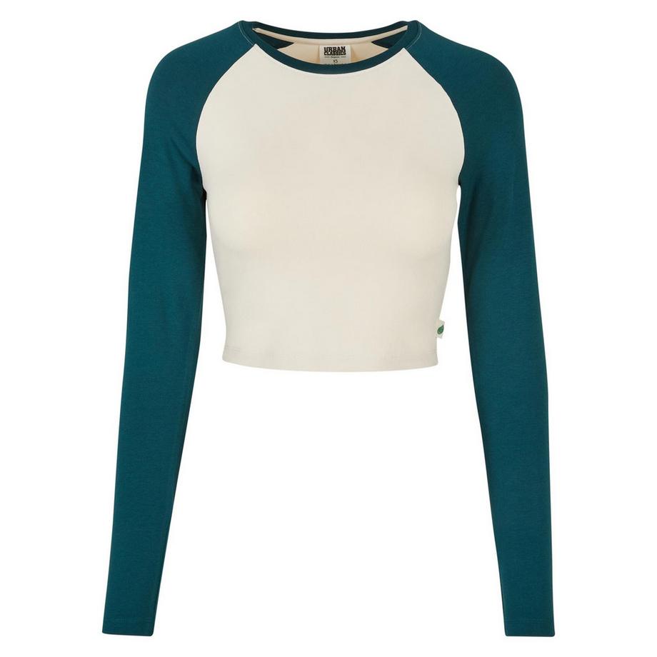URBAN CLASSICS Retro Baseball T-Shirt Crop Maniche Lunghe  