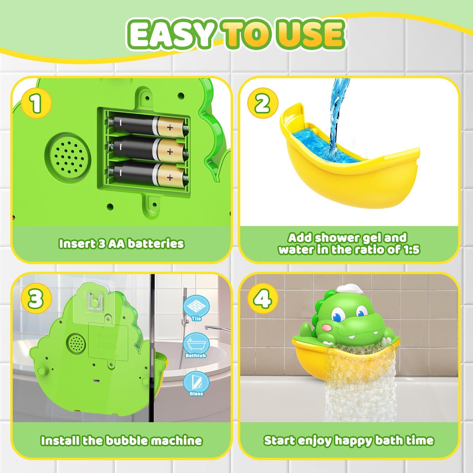 Activity-board  Badewannenspielzeug Schaumstoffmaschine Badewanne Leuchtendes Dinosaurier-Badespielzeug 