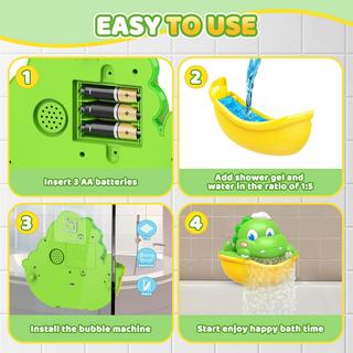 Activity-board  Badewannenspielzeug Schaumstoffmaschine Badewanne Leuchtendes Dinosaurier-Badespielzeug 