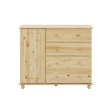 Commode en pin massif naturel 121x43x102