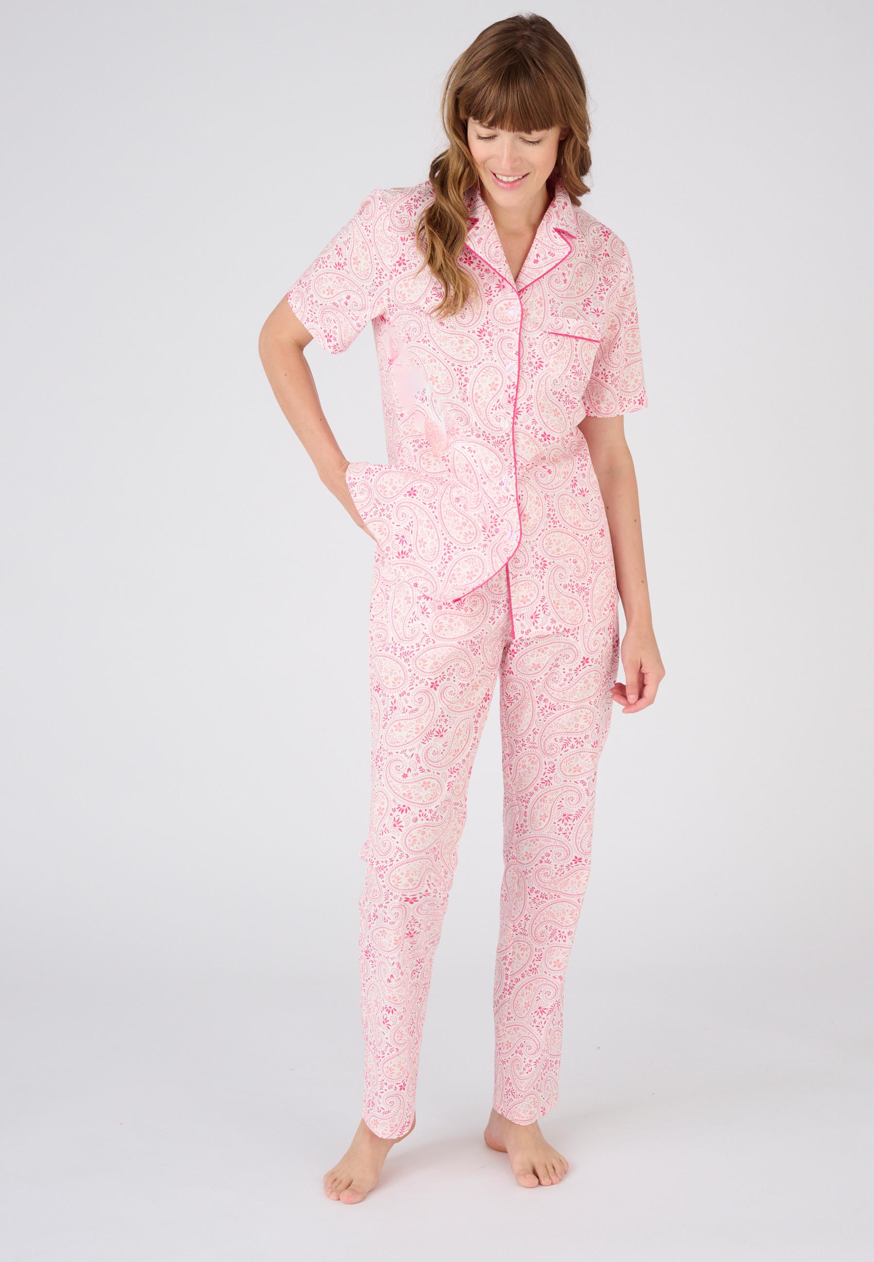 Image of Pyjama Aus Reiner Baumwoll-popeline. Unisex Rosa 52