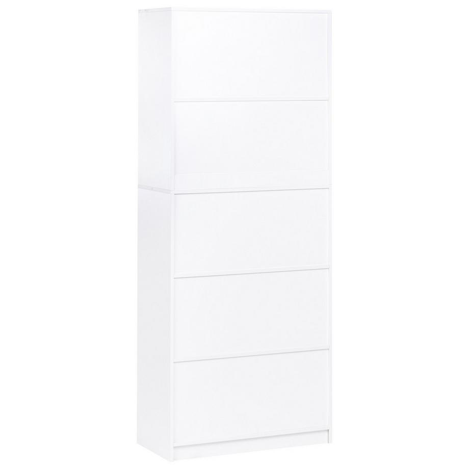 Beliani Bücherregal mit 5 Ebenen aus Faserplatte Minimalistisch ZEHNA  