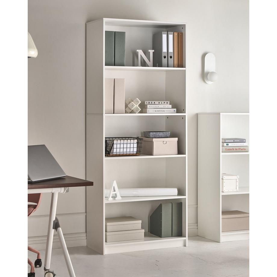 Beliani Bücherregal mit 5 Ebenen aus Faserplatte Minimalistisch ZEHNA  