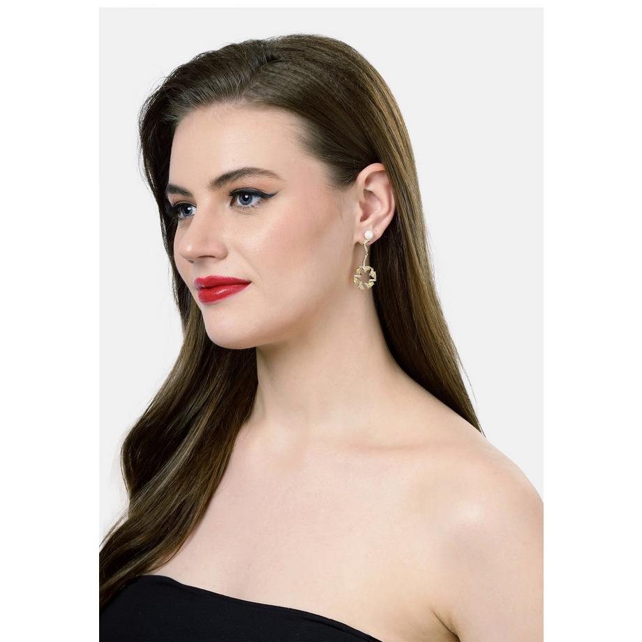 AVANT-GARDE PARIS  Zarte Gelbe Wirbel-Tropfenohrringe 