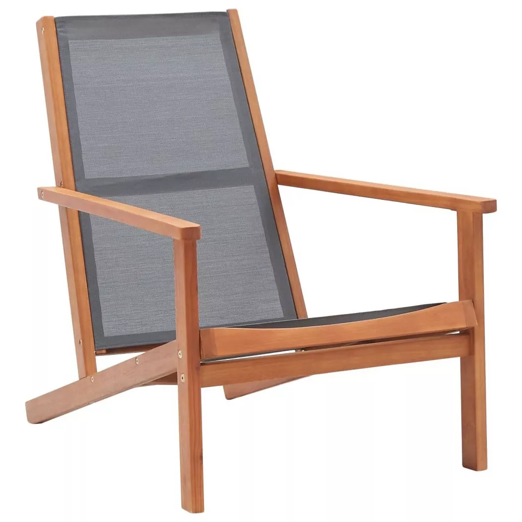 VidaXL - sedia da giardino Tessuto, One Size, Grigio