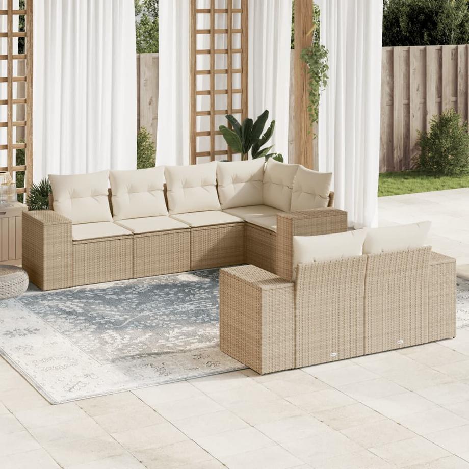 VidaXL set divano da giardino Polirattan  