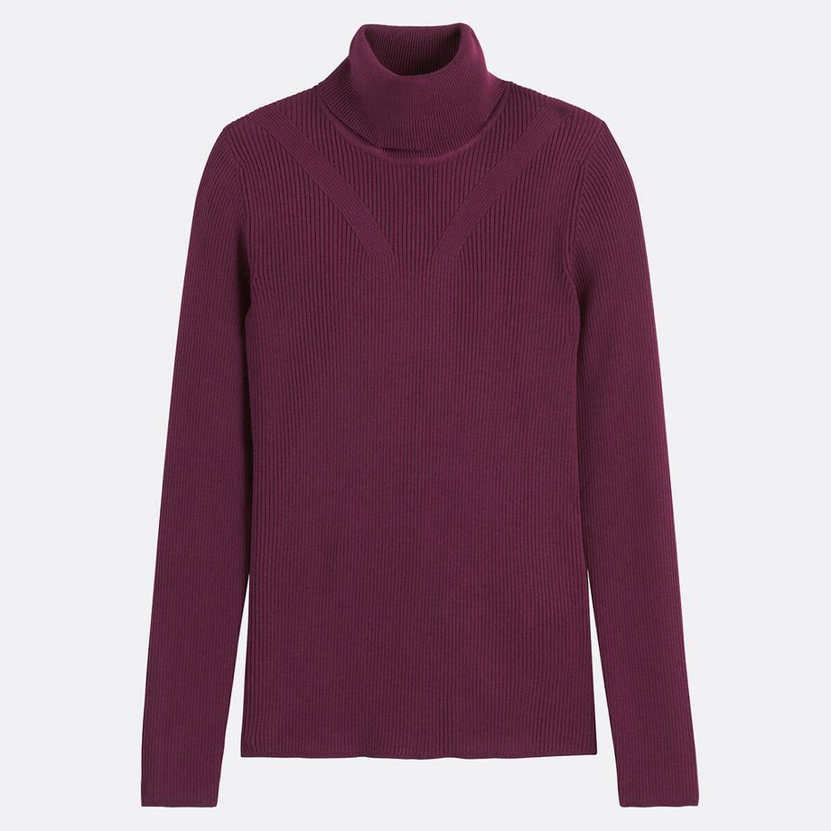 La Redoute Collections Pull col roulé en fine maille  