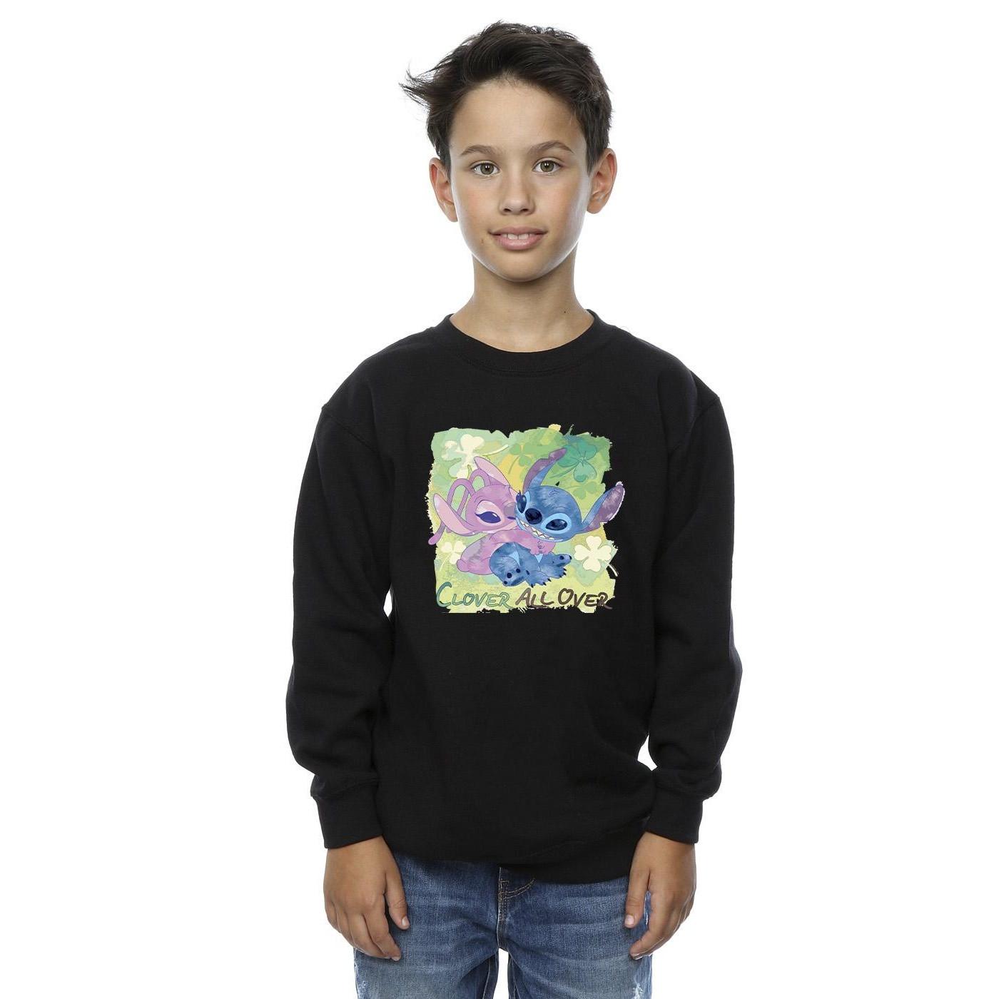 Disney  Lilo And Stitch St Patrick´s Day Clover Sweatshirt 