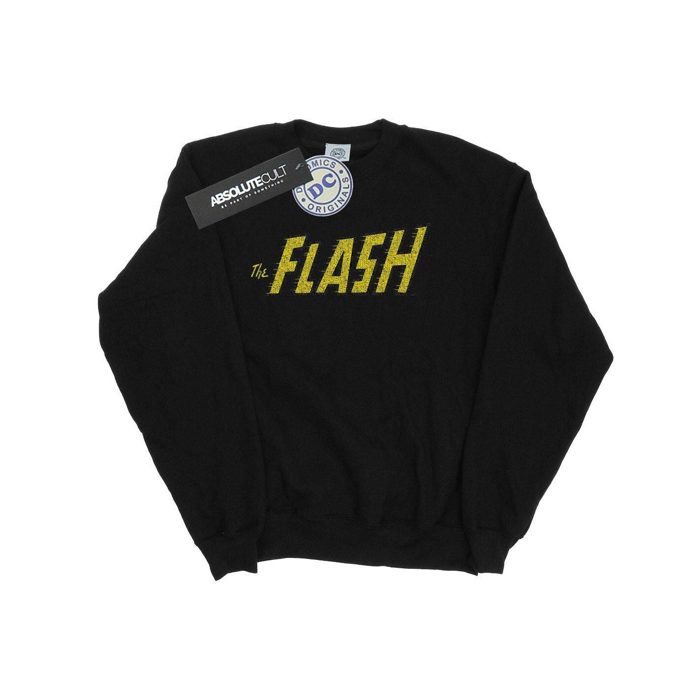 Image of Flash Crackle Logo Sweatshirt Mädchen Schwarz 128