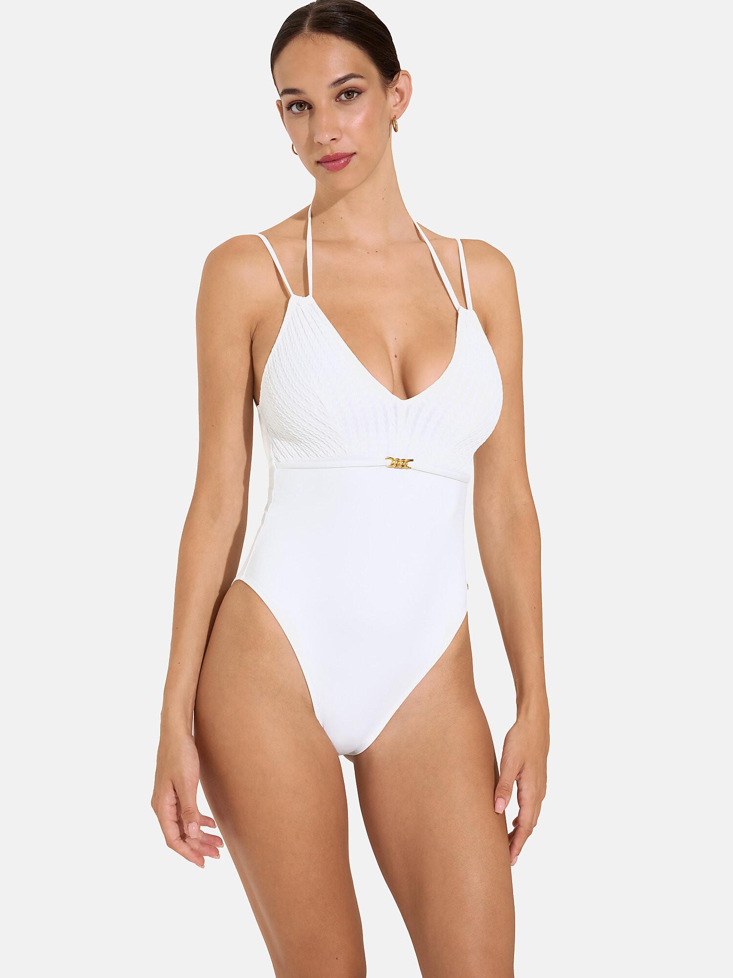 Image of Einteiliger Badeanzug Ohne Bügel Mit Mehreren Positionen Sardinia Damen Weiss B/42