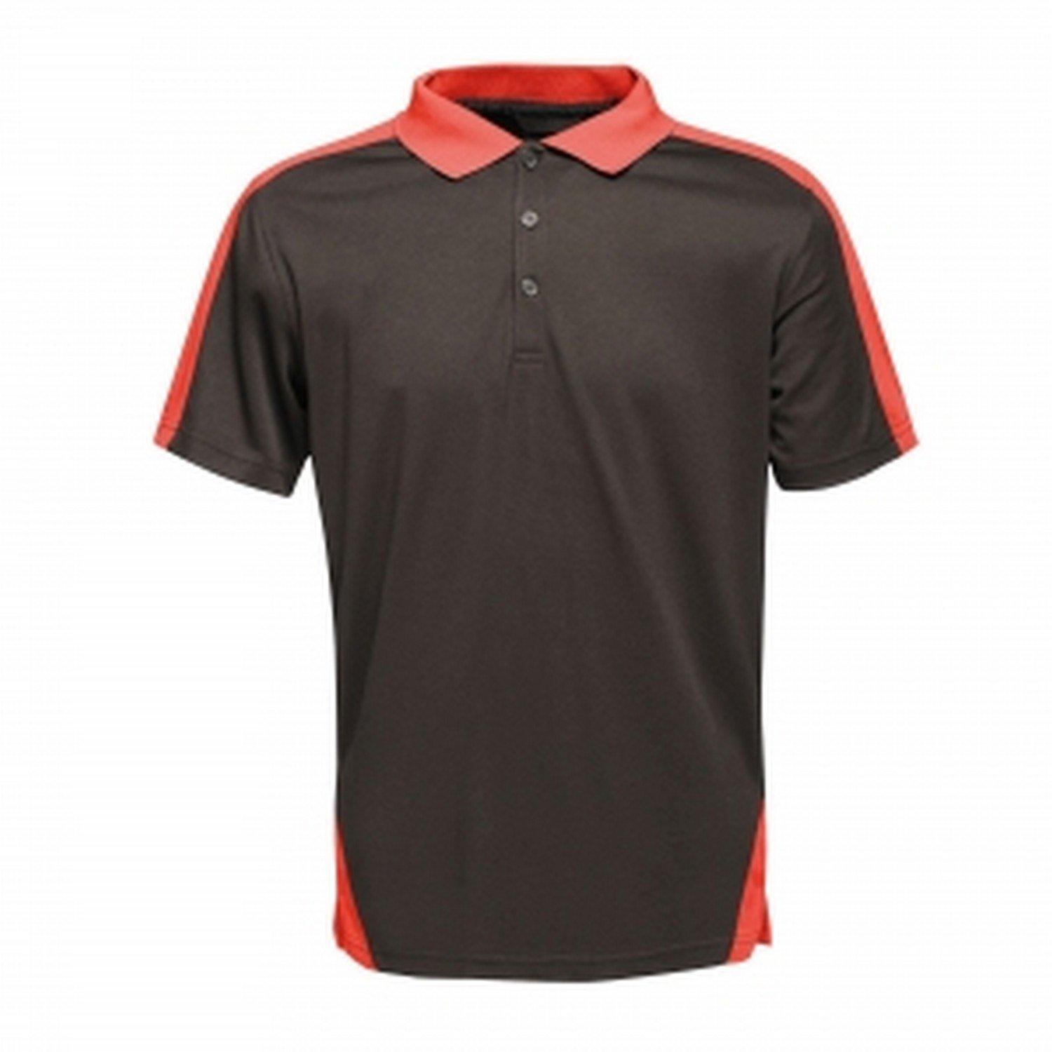 Image of Poloshirt Contrast Coolweave Herren Schwarz XL