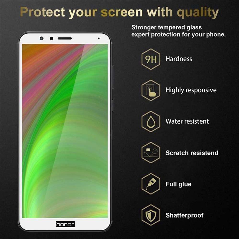 Cadorabo  Vollbild Display-Schutzglas für Honor 7X - Schutzfolie 