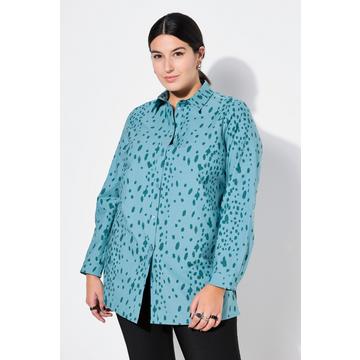 Hemdbluse, Boxy Shape, Sprenkel-Print