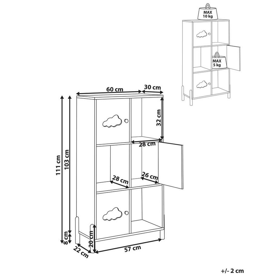 Beliani Regal aus MDF-Platte Modern CLOUDY  