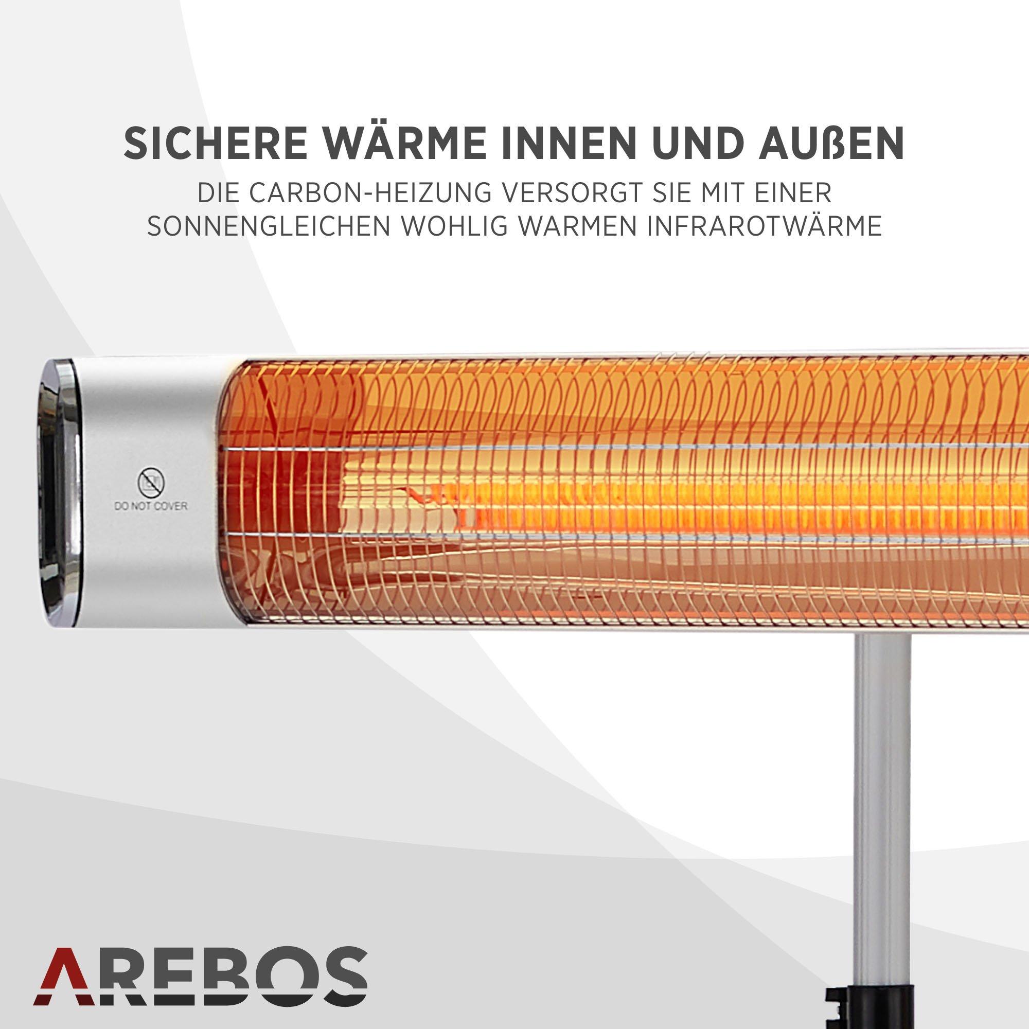 Arebos Chauffage radiant infrarouge Chauffage infrarouge avec télécommande  